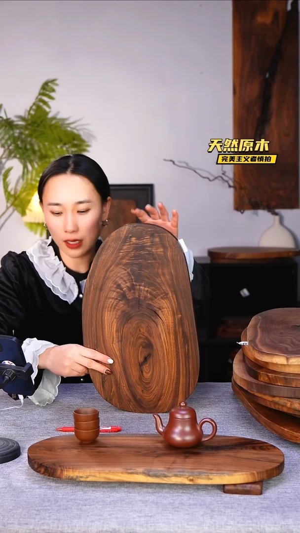 木北美黑胡桃原木.干裂疤结不属于商品质量问题完美主义者慎拍