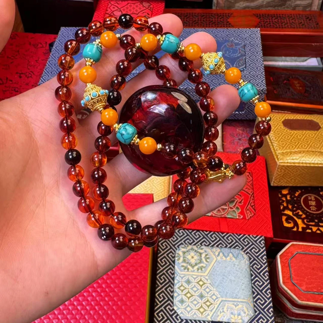 【闪购商品】-天然琥珀无事牌