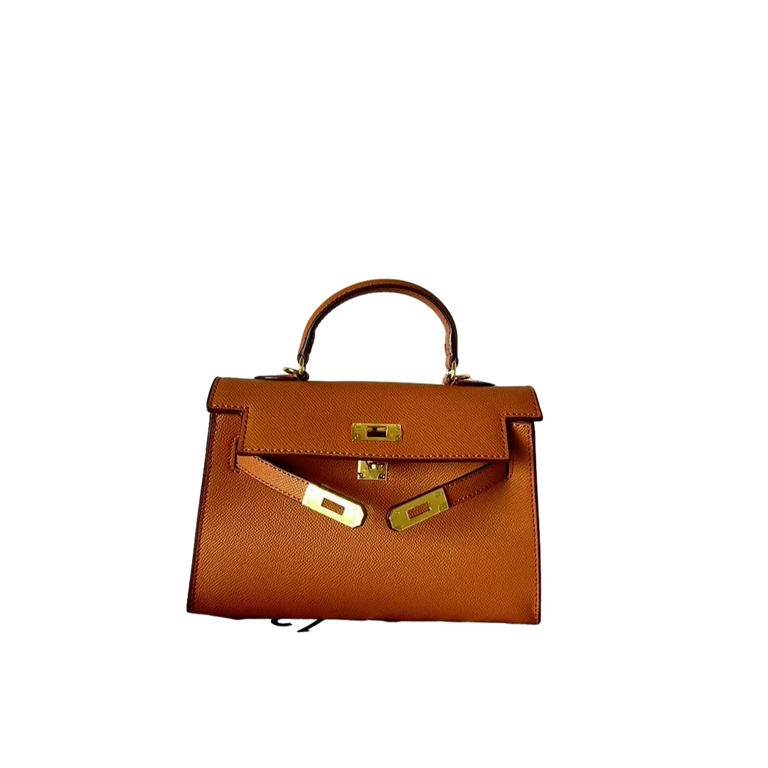 丽华女包【凯莉22金棕色】单肩气质时尚百搭潮流