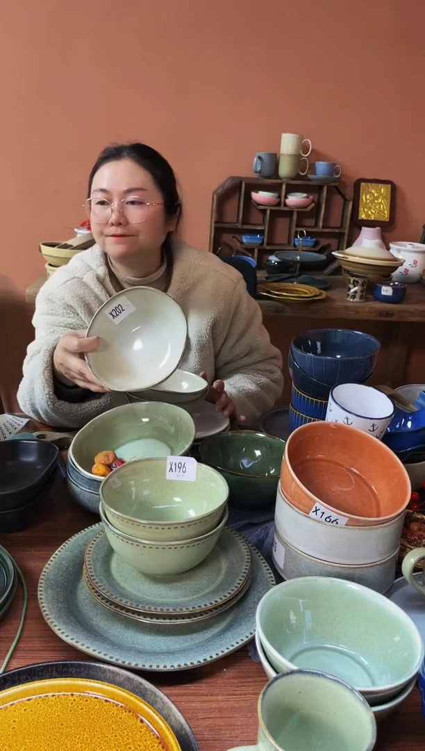 【闪购商品】碗X202 陶瓷异形碗一个釉点设计