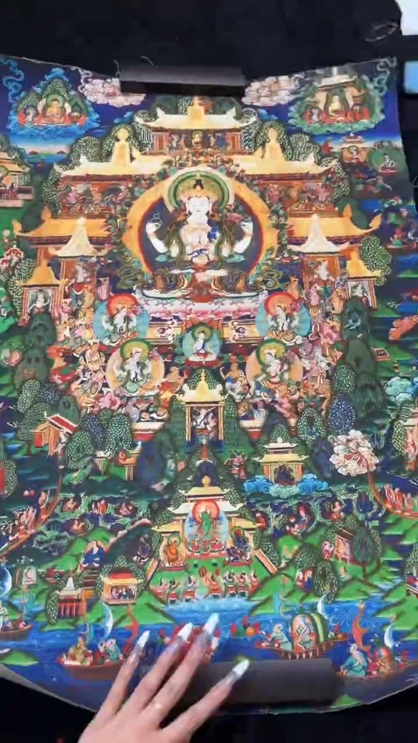 装裱画手绘唐卡藏艺阁TK16089