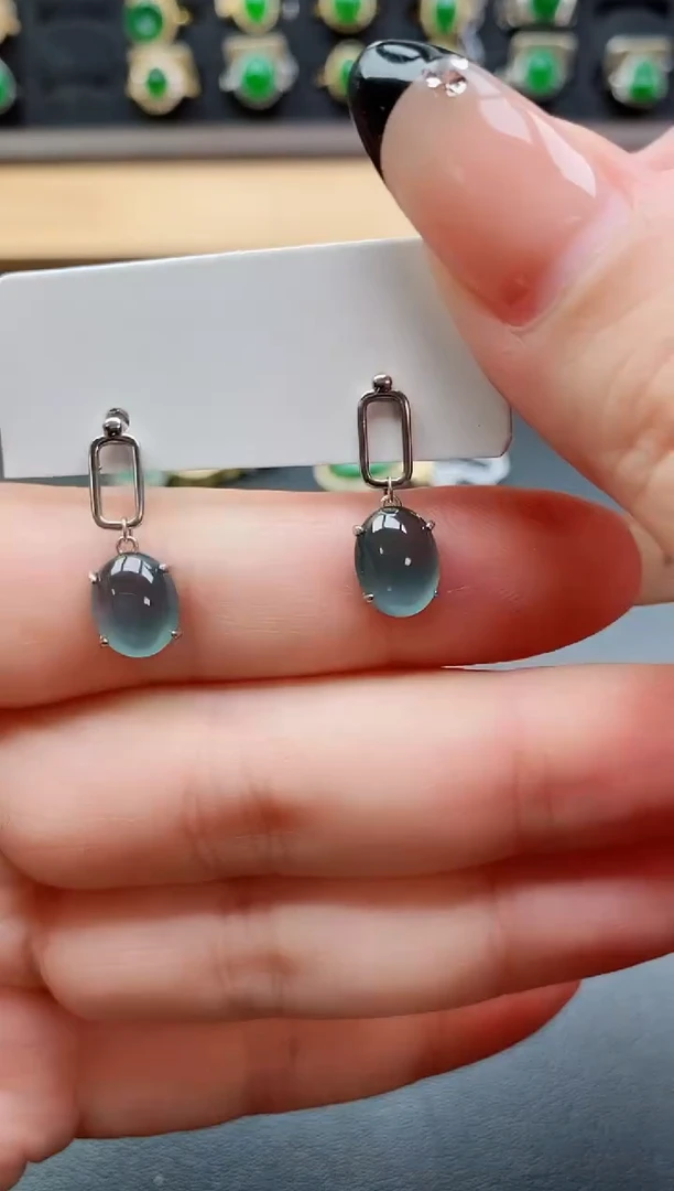 银S925镶嵌戒指翡翠1