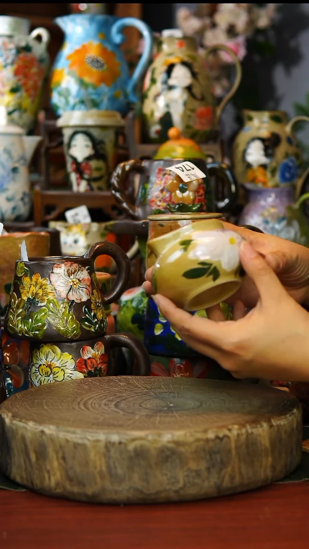 陶瓷180景德镇手工手绘釉下彩