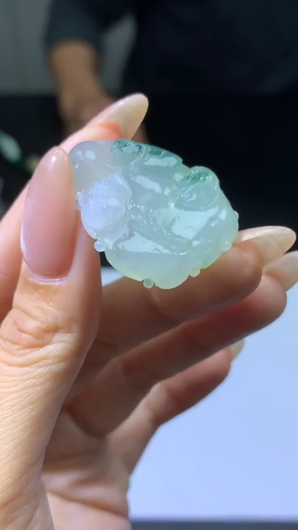 【闪购商品】定制翡翠未镶嵌002ee-毛货荷叶40