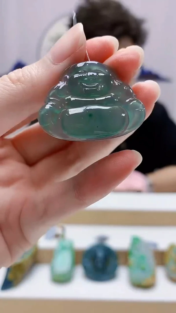 未镶嵌定制翡翠4688zm-毛货挂件71佛公