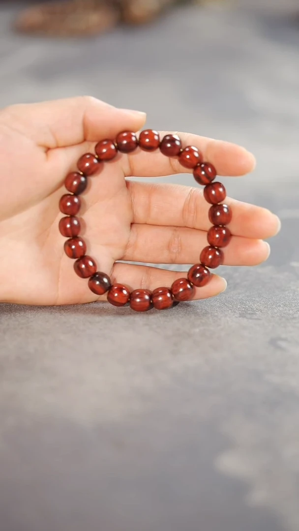 檀香紫檀（小叶紫檀）回流琴料10MM单圈金标款002