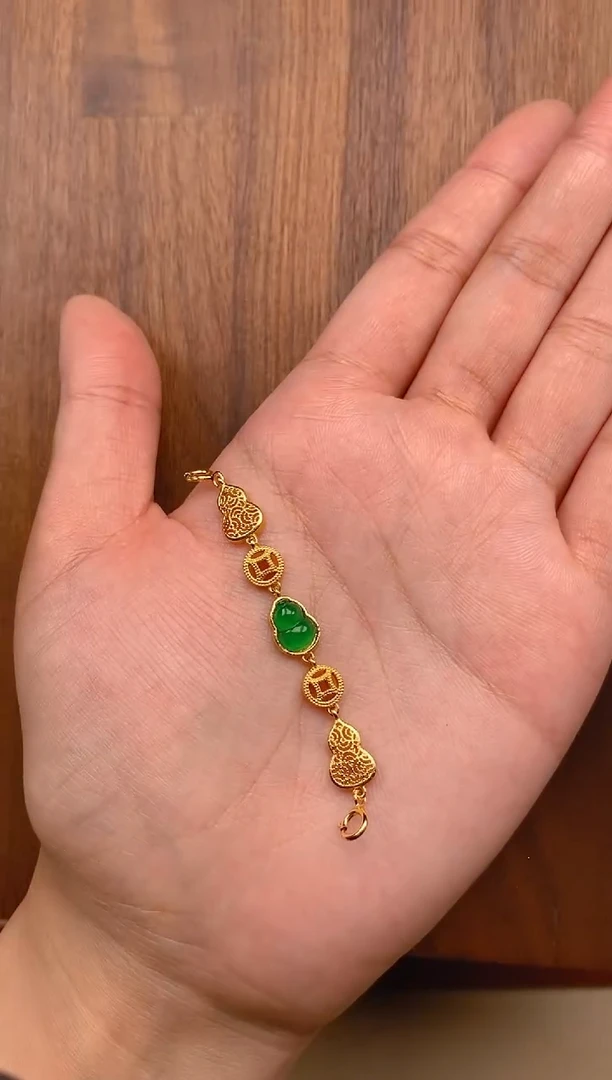 【闪购商品】翡翠吊坠(不含链)银S925镶嵌葫芦延长链