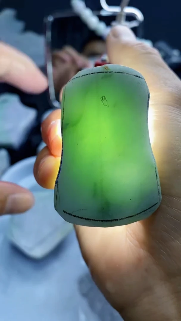 裸石翡翠天然缅甸A货【海】A92