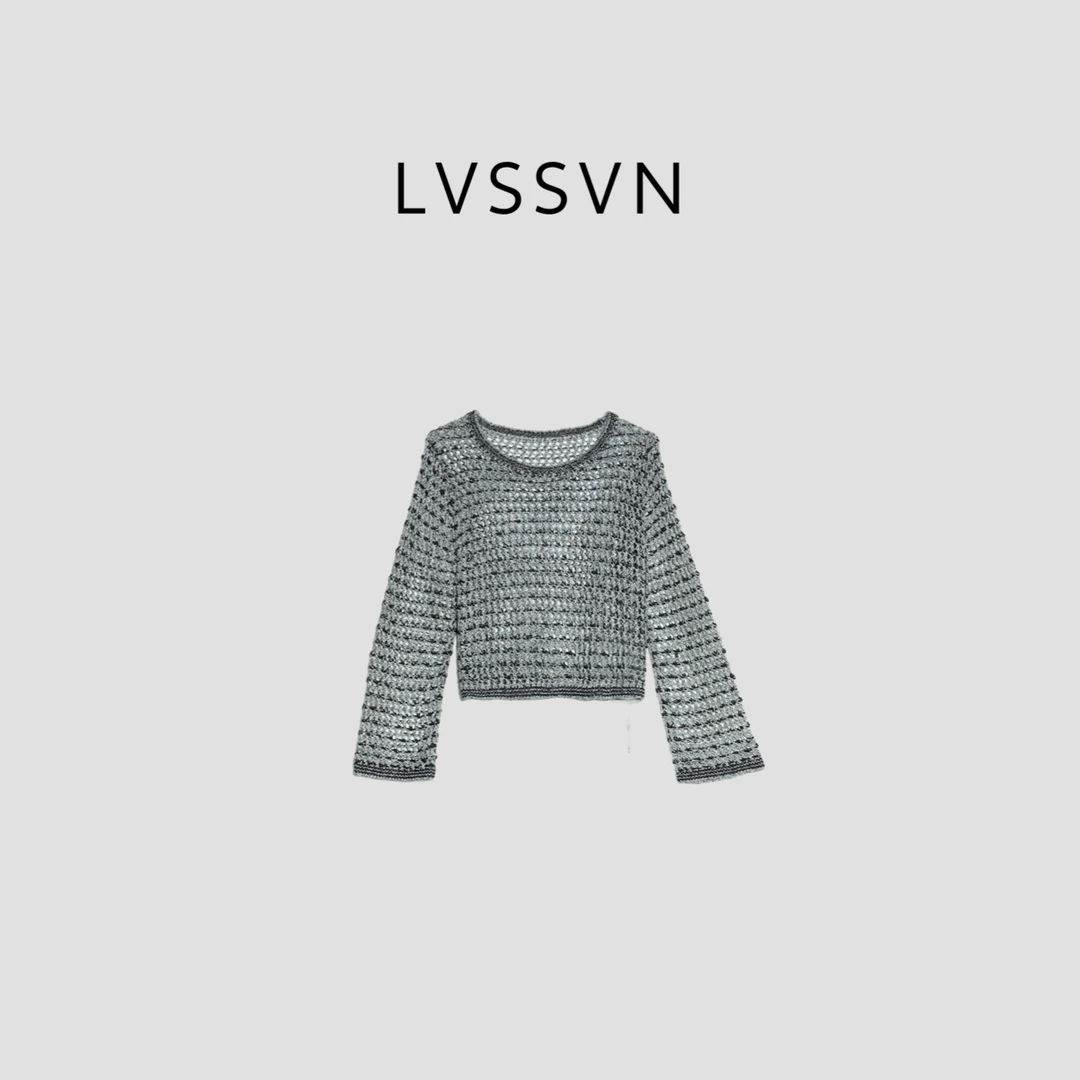 LVSSVN/露裳时尚镂空女士针织衫 Z-30324