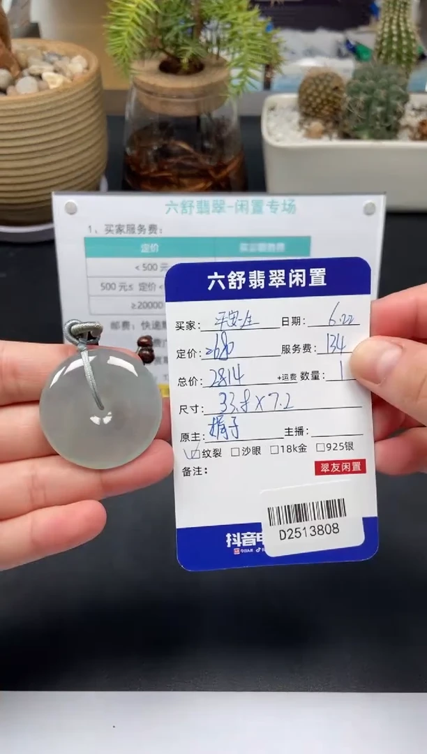翡翠未镶嵌颈饰平**生D2513808