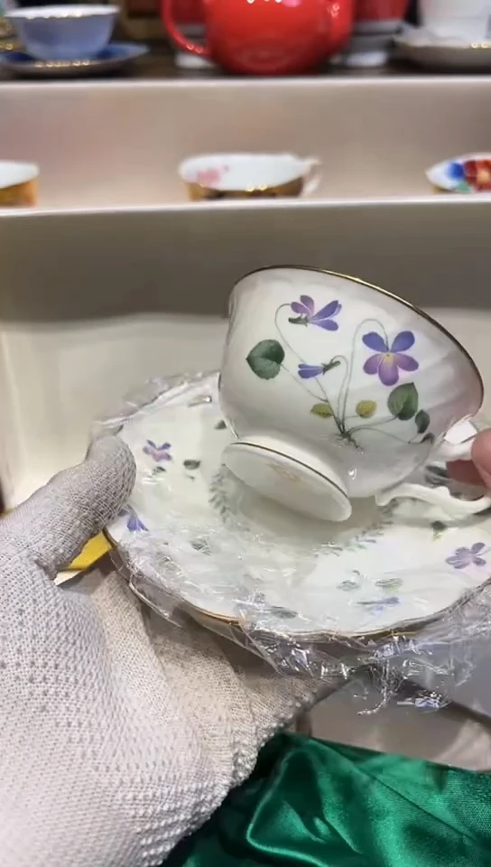 【闪购商品】2杯2碟中古回流瓷器好看，谨慎参拍