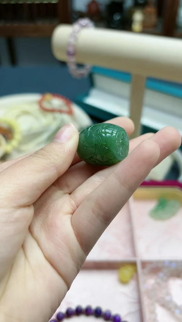 【闪购商品】和田玉吊坠未镶嵌和田玉桶珠吊坠*1 QC编绳