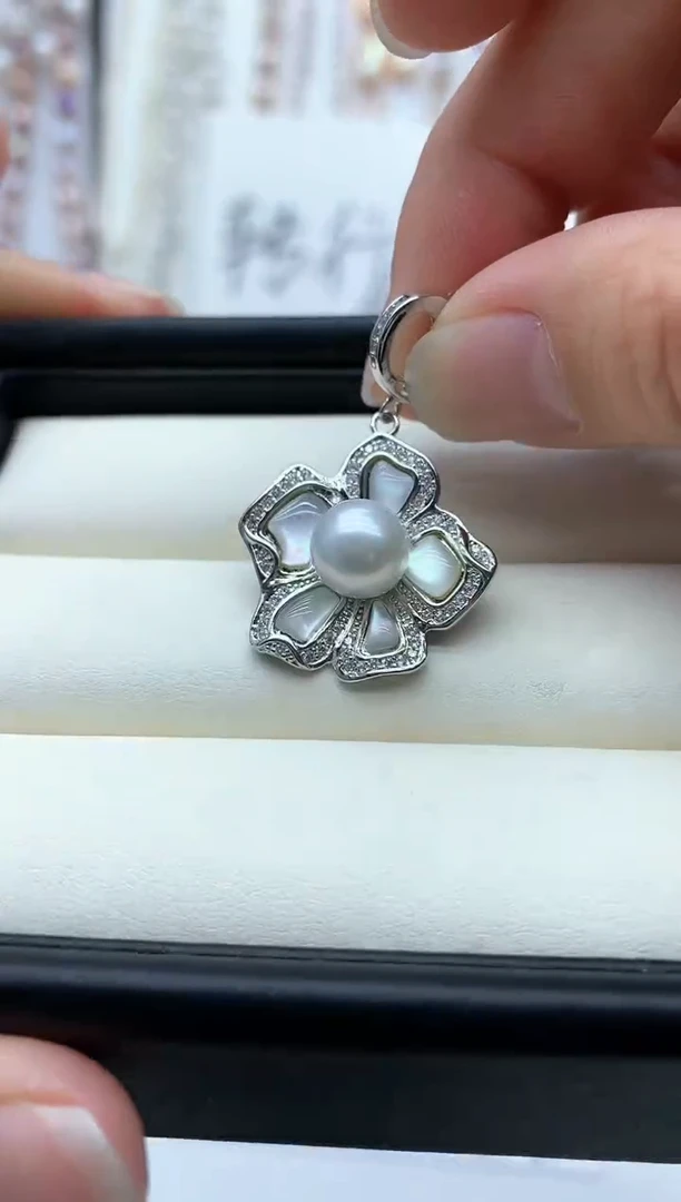 【闪购商品】淡水珍珠吊坠(不含链)合金1