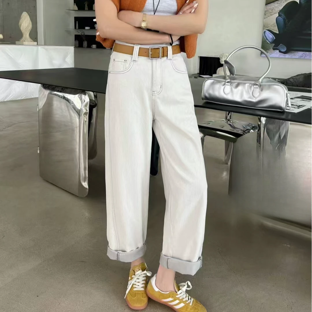 【苗姐衣橱】25春 肌理感美式牛仔男友裤61119