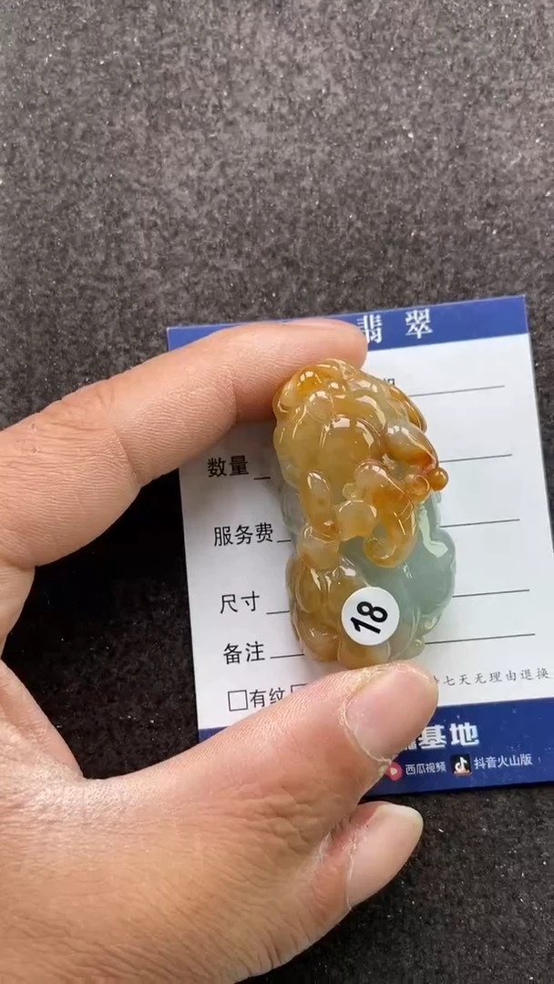 翡翠未镶嵌吊坠(赠链)貔貅
