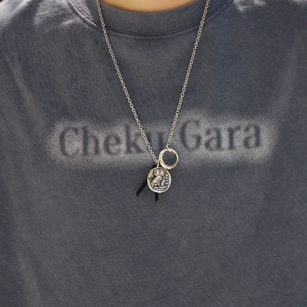 合金项链 Cookawu春夏复古电镀合金装饰搭配项链中性做旧