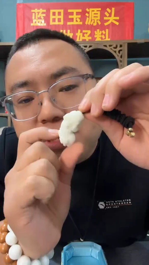 未镶嵌挂件蓝田玉（蛇纹石化大理石玉）蓝田 霸王貔貅