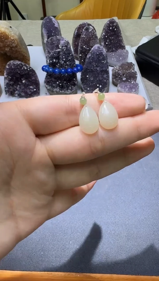 未镶嵌和田玉耳饰多样性发一327