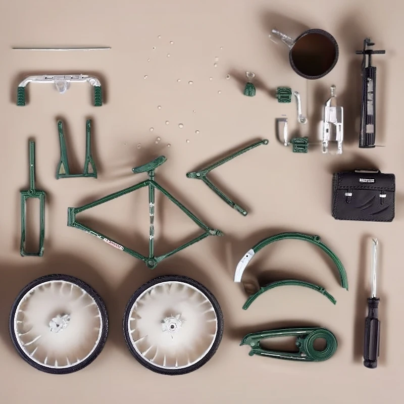 新款DIY二八大杠自行车仿真模型复古创意拼装玩具摆件汽车