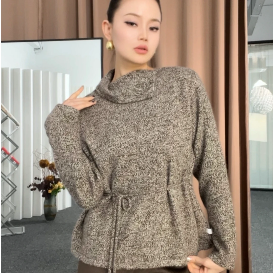 EastStitch慵懒风极简风时尚毛衣帽衫上衣套头衫连帽针织衫