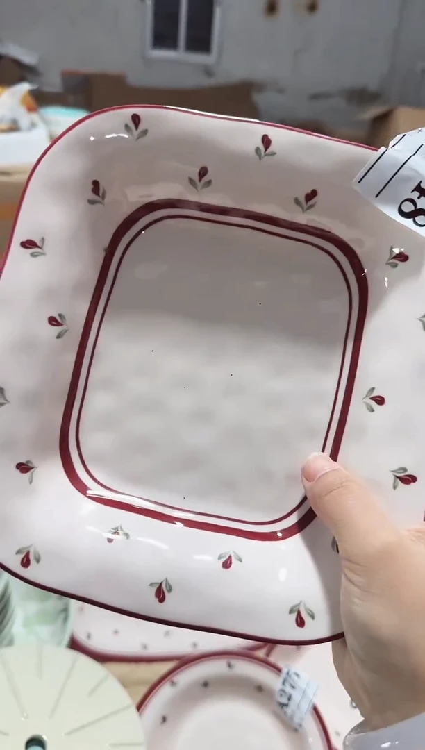 【正品】8寸郁金香【方盘】 X2  个别黑点针眼属正常基本无暇