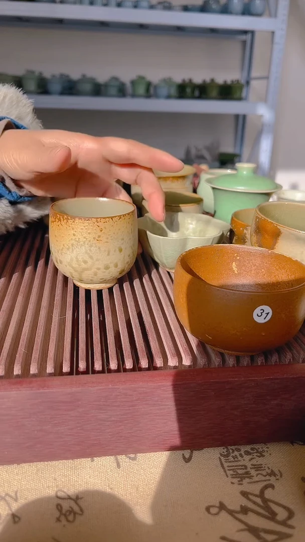 【闪购商品】瓷片原生态原矿草木灰釉杯子