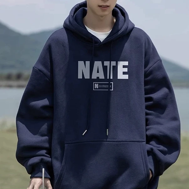 特大码300斤卫衣男款秋冬新款加绒宽松青少年连帽衫重磅休闲外套