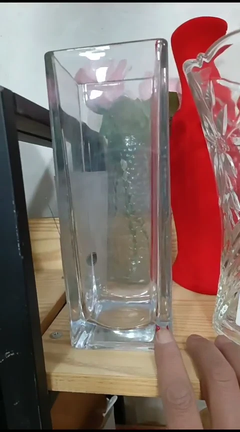 瓷大*丽玻璃方花瓶442