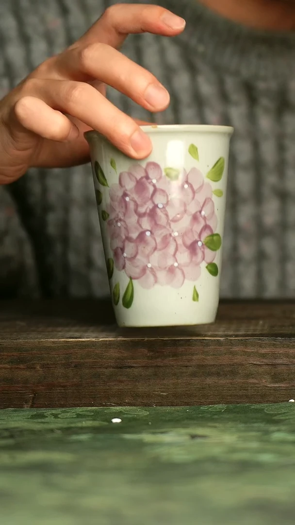 青诗集手工手绘瓷器