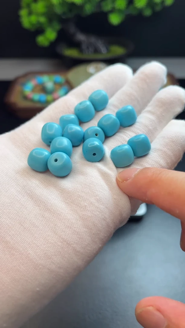 无非金属11mm天空蓝老型珠一颗