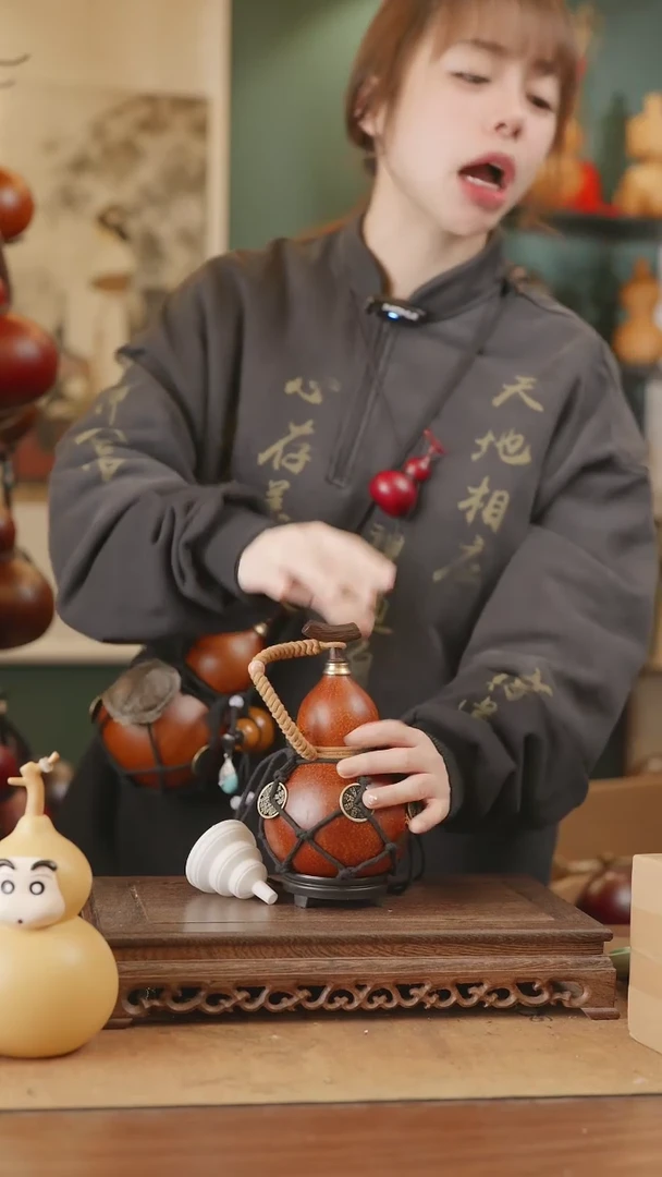 【闪购商品】33号精品天然大漆工艺防渗内胆酒葫芦~