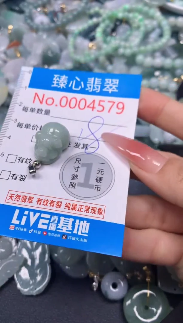 【闪购商品】翡翠颈饰未镶嵌含绳0004579