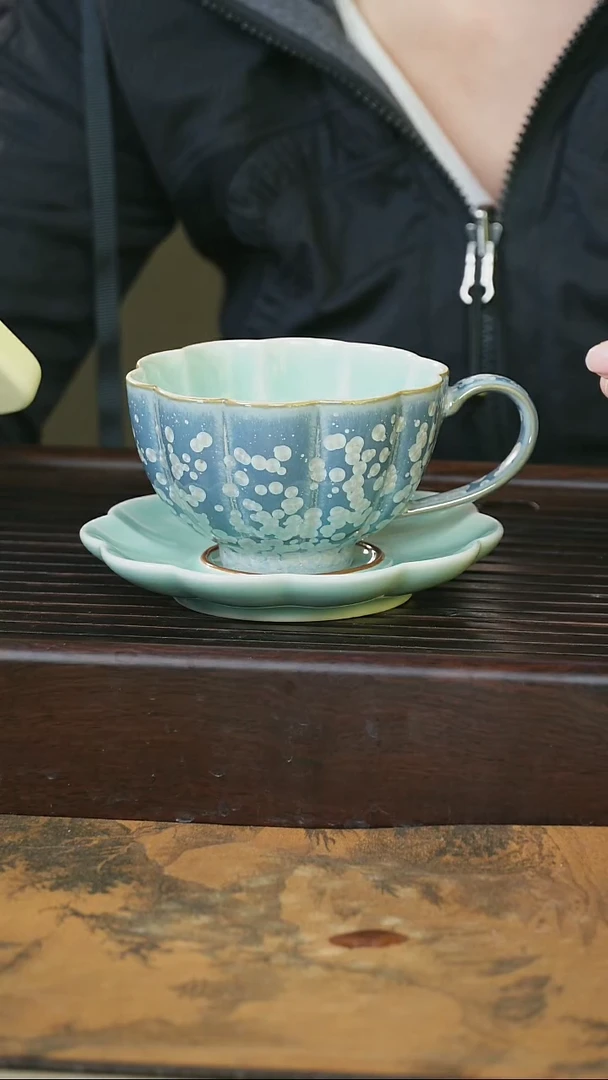摆件望瓯陶溪川双釉 qyl 咖啡杯