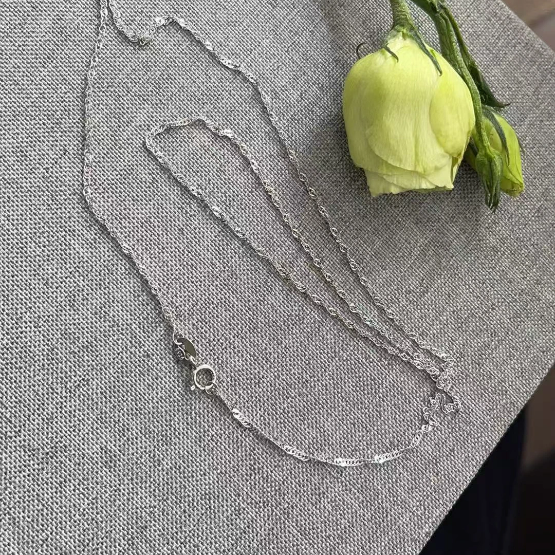 925银银制品 【荣倩专属】45长 s925银链子 扭扭项链 简约时尚
