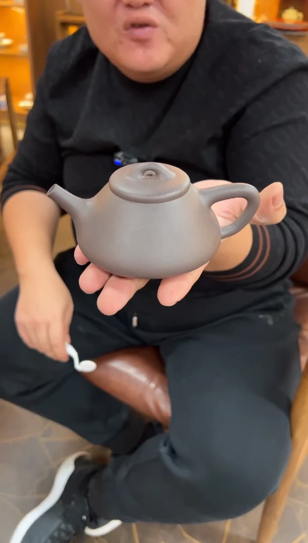 【闪购商品】紫砂茶壶【头哥手工壶】子冶石瓢天青泥光素器