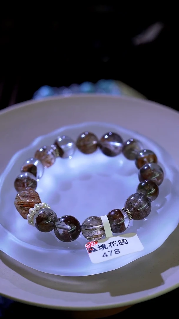 水晶手串银S925镶嵌啵****儿森境花园