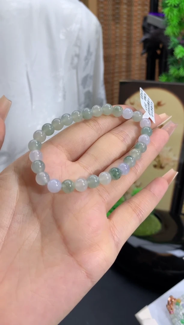 未镶嵌手链翡翠卡6.4mm