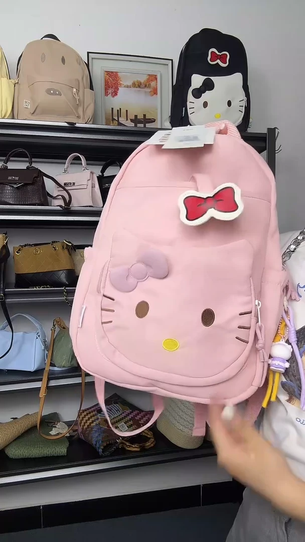 麂皮（革）小猫双肩包