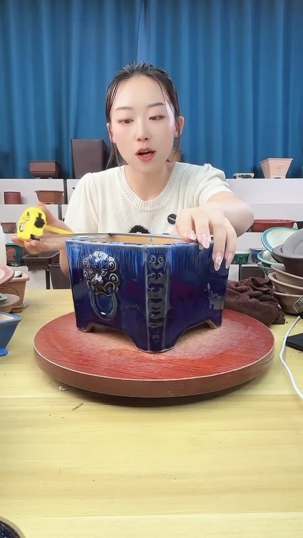 紫砂花盆花盆浅草紫砂花盆