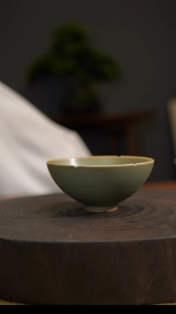 杯子葵口杯 汝州原产地  原矿老釉