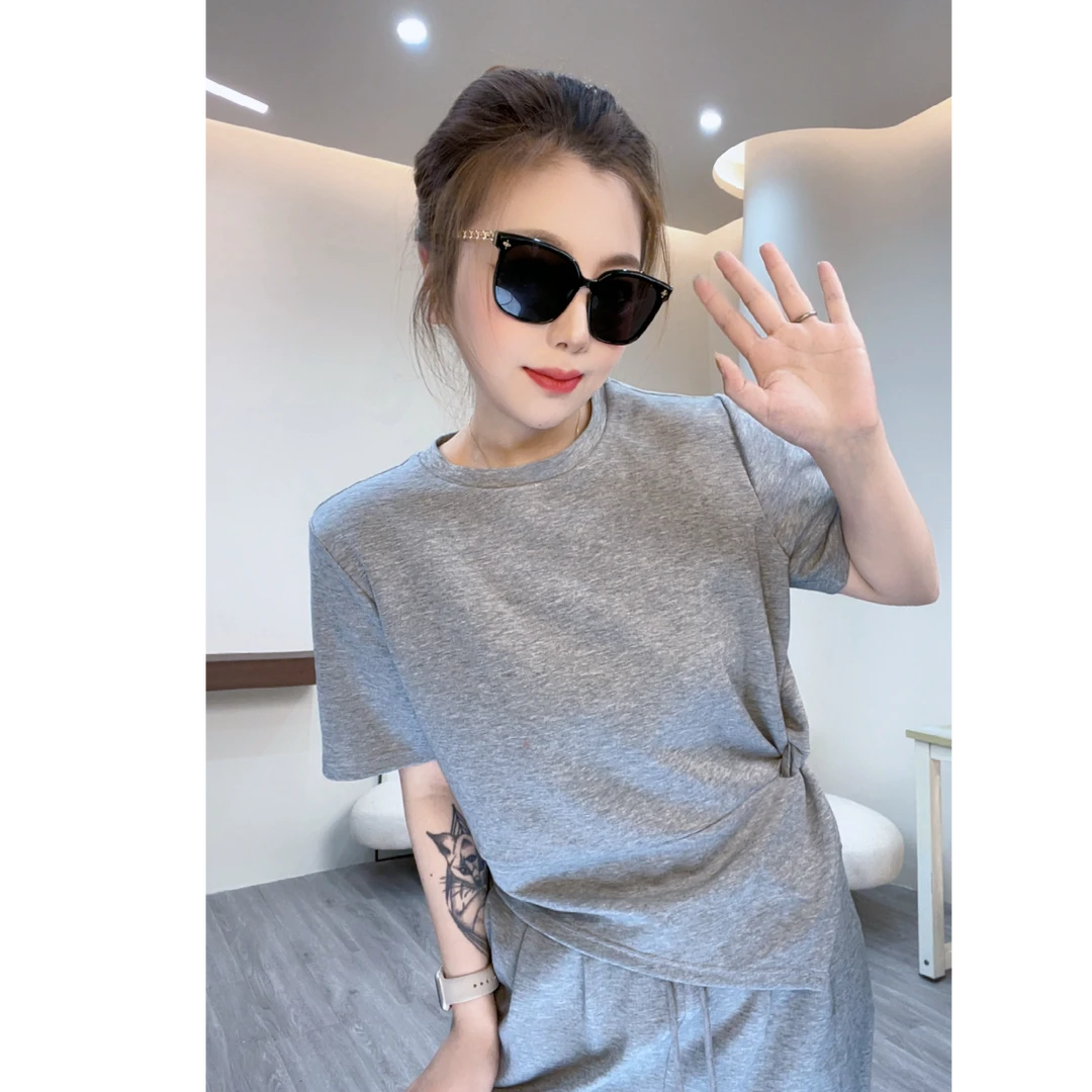 随性套装设计师款T恤阔腿裤两件套夏季洋气 70647