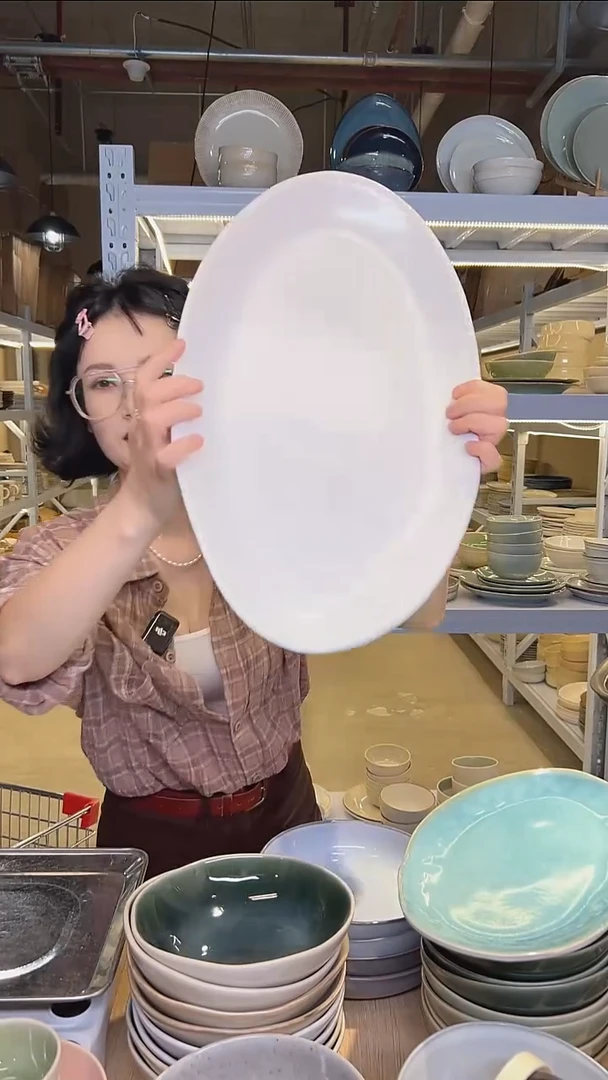 瓷80外贸尾货高温釉下彩陶瓷餐具默认微瑕