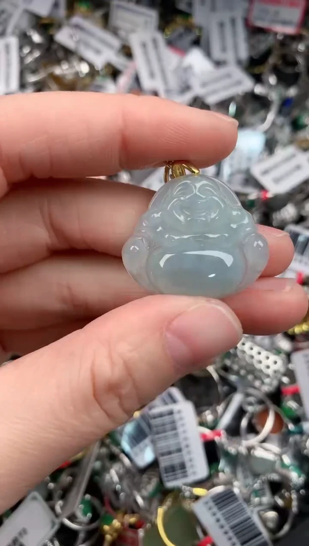 银S925镶嵌戒指翡翠444---1