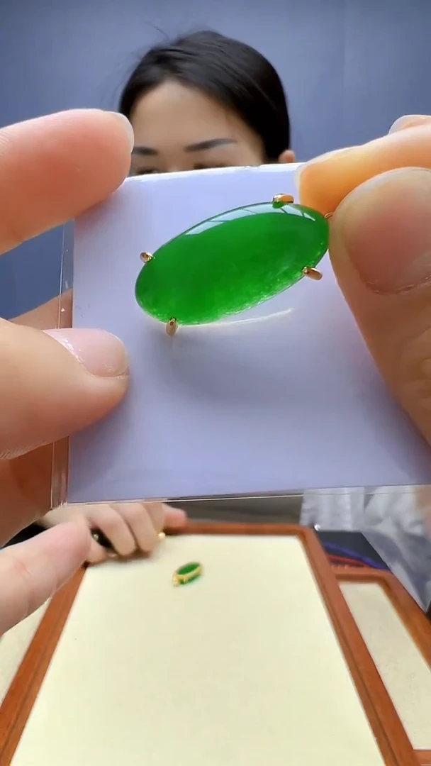 翡翠14K金镶嵌颈饰丹丹diy颈饰