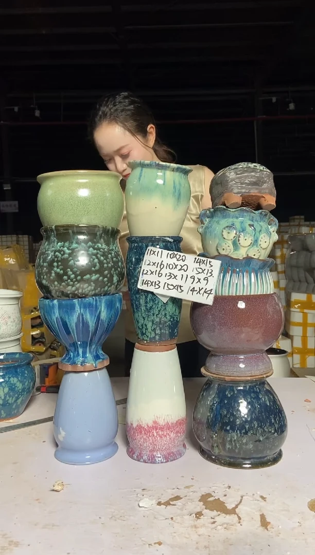 宜兴紫砂粗陶花盆