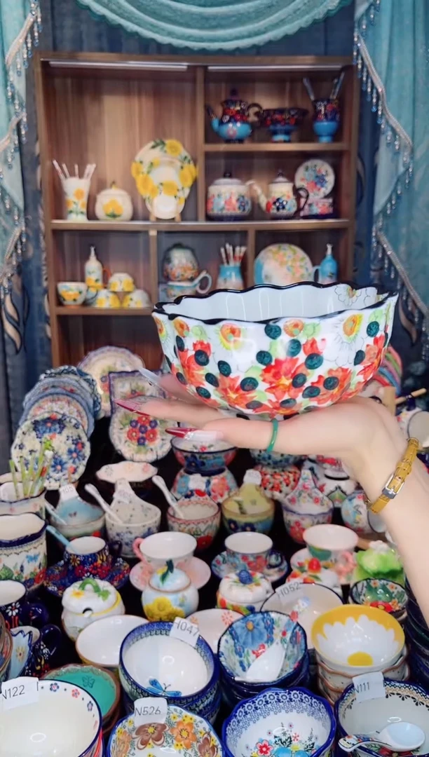 瓷釉下彩6寸饭碗