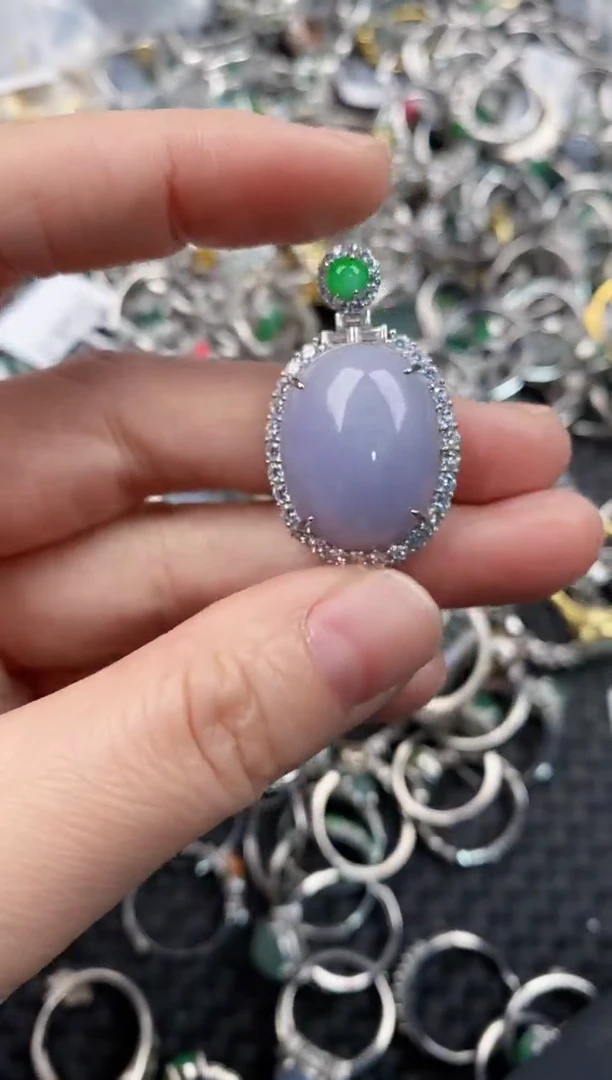 银S925镶嵌戒指翡翠555             21