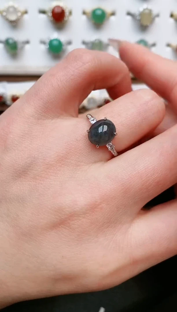 【闪购商品】翡翠戒指银S925镶嵌....