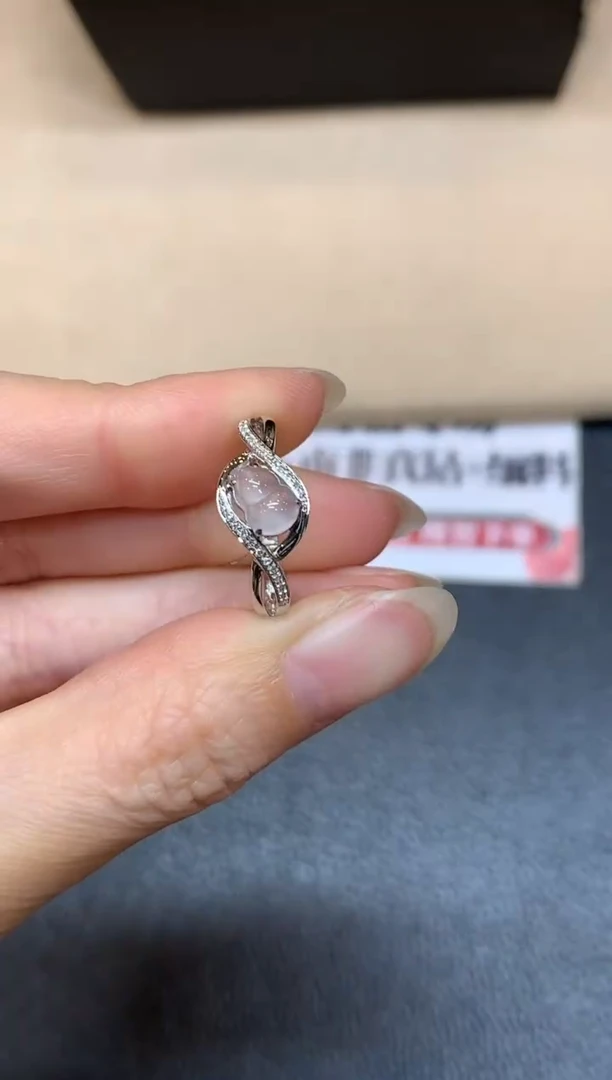 18K金镶嵌戒指翡翠4【无鉴赏期】葫芦【无服务费