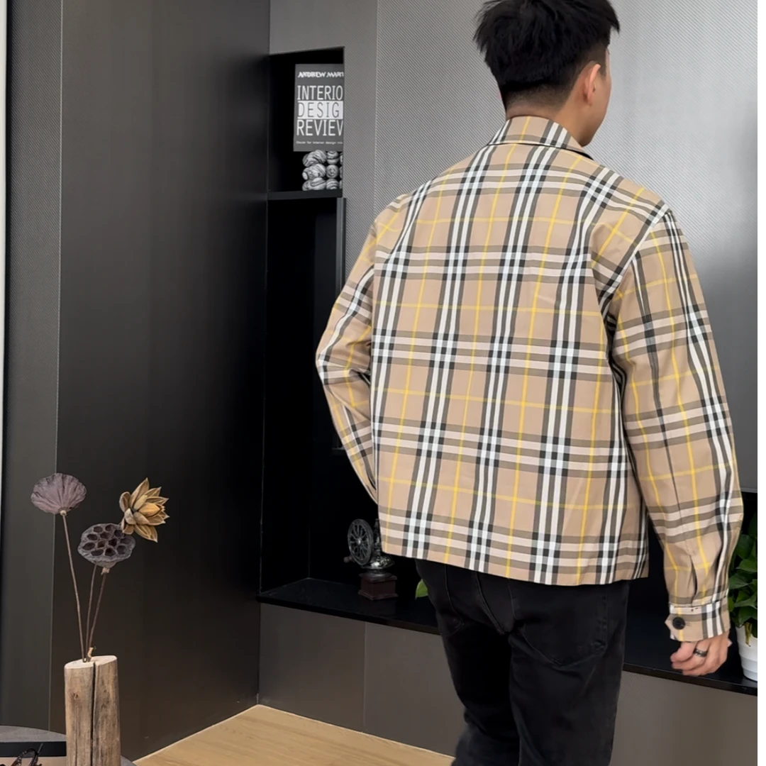 【MM专享】9161Honey Slurp格纹经典双面穿飞行员夹克外套